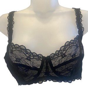 Intimissimi Black Lace Sexy Underwire Demi Bra (READ) 36C ????